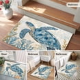 thumbnail image 5 of Sea Turtle Washable Area Rug 2x3 111 Marine Animal Blue Gradient Low-Profile Area Rugs with Non Slip Backing Indoor Floor Carpet for Entrance Living Room Bedroom Home Office, 5 of 9