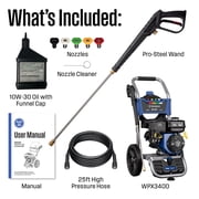 Westinghouse 3400-PSI, 2.6-GPM Gas Pressure Washer with 5 Nozzles & Soap Tank