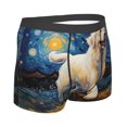 thumbnail image 2 of KLL Vintage Starry Sky Labrador Men's Cotton Boxer Briefs Underwear-XX-Large, 2 of 8