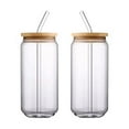 thumbnail image 4 of Cup Cups Glass Drinking Glasses Mason Straw Can Lid Tea Jar Beer Coffee Water Iced Lids Milk Juice Shaped Jars Drink, 4 of 6