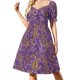 thumbnail image 1 of Vestido Paisley Game Day Go Tigers Purple Sparkle 2 Vestido de manga corta Vestidos casuales Vestido de mujer, 1 of 8