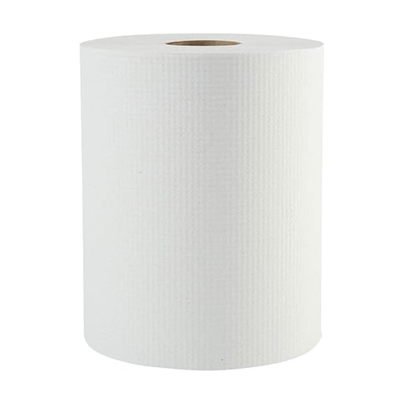 6261 Hardwound Paper Towels, 1-Ply, 8" x 600ft, White, 2" (Case of 12 Rolls)