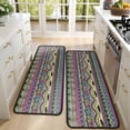 thumbnail image 4 of Kitchen Rugs Sets Of 2,Colorful Ethnic Pattern Anti Fatigue Kitchen Mat Rugs Non Slip Washable,Decorative Kitchen Floor Mats for Kitchen,Sink,Laundry,17"x47"+17"x47", 4 of 5
