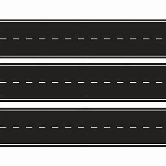 Black And White Roadway Strip Edible Images 3 Per Sheet By TNCT