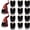 Black, variant on 12 Pcs Gnome Beards for Crafts Christmas Faux Fur Fabric Precut Gnomes Beards Handmade 12 Pcs Wood Balls for Christmas Halloween Easter Valentine Independence Day