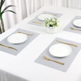 thumbnail image 7 of Unique Bargains Farmhouse Placemats Set of 8 for Dining Table Decor Silver 18x12in, 7 of 7