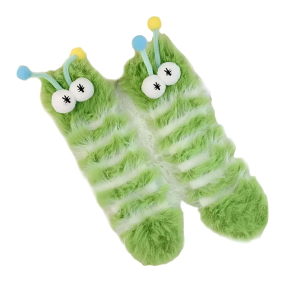 TELOLY Crazy Funny Fuzzy Silly Socks for Kids Women,Girls Fluffy Slipper Novelty Fun Socks,Boy Men Cute Cozy Soft Animal Socks