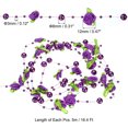 thumbnail image 2 of Uxcell Rose Pearl String Beads Garland, 16.4 Ft Artificial Rose Pearl Wire Garland, Purple, 2 of 6