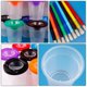 thumbnail image 2 of 10 Sets of Pottable Pen Washing Cups Children Paintbrushes Painting Tools, 2 of 4