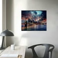 thumbnail image 3 of COMIO Canvas Wall Art Print City New York 20x16 in - 1pcs Home Decor Framed Stretched Picture Photo Painting Artwork Image Skyline Skyscrapers Panorama Night, 3 of 4