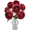 Dark Red, variant on Mosiee Luxury Artificial Peony Bouquet Wedding Aisle Decor Photography Props Home Dark Red
