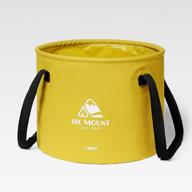 Contenedor de agua Macarena redondo Cubo de limpieza impermeable portátil 20L Amarillo