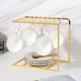 thumbnail image 3 of Minimalist Geometric 6 Cup Drying Rack Stand Metal cup holder for Mug Tree Drying Organizer, 3 of 9