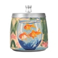 thumbnail image 7 of Yayeee Ashtray with Lid for Cigarette Smokeless Stainless Steel Home Ash Holder, Blue Goldfish Bowl, 7 of 7