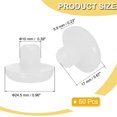 thumbnail image 2 of Bumpers de mesa de vidrio Uxcell, 50 Pcs 10mm Bumpers de goma blanca con tallo para puertas de gabinete, almohadillas de pie de fondo plano, blancas, 2 of 7