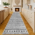 thumbnail image 5 of Boho 2'x10' Washable Hallways Rug, 2x10FT Runner Rug with Rubber Backed, Vintage Runners for Laundry Non Slip Carpet Khaki Lightweight Door Mat Indoor Entrance, 5 of 7
