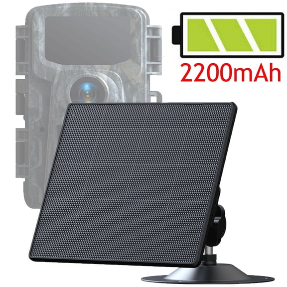 CAMPARK Trail Camera Solar Panel Kit - Waterproof 6V Solar Charger with 2500mAh Rechargeable Lithium Battery - Outdoor Solar Power for All Hunting Game Cameras with DC Interface 6V 2A/ 6V 1.5A