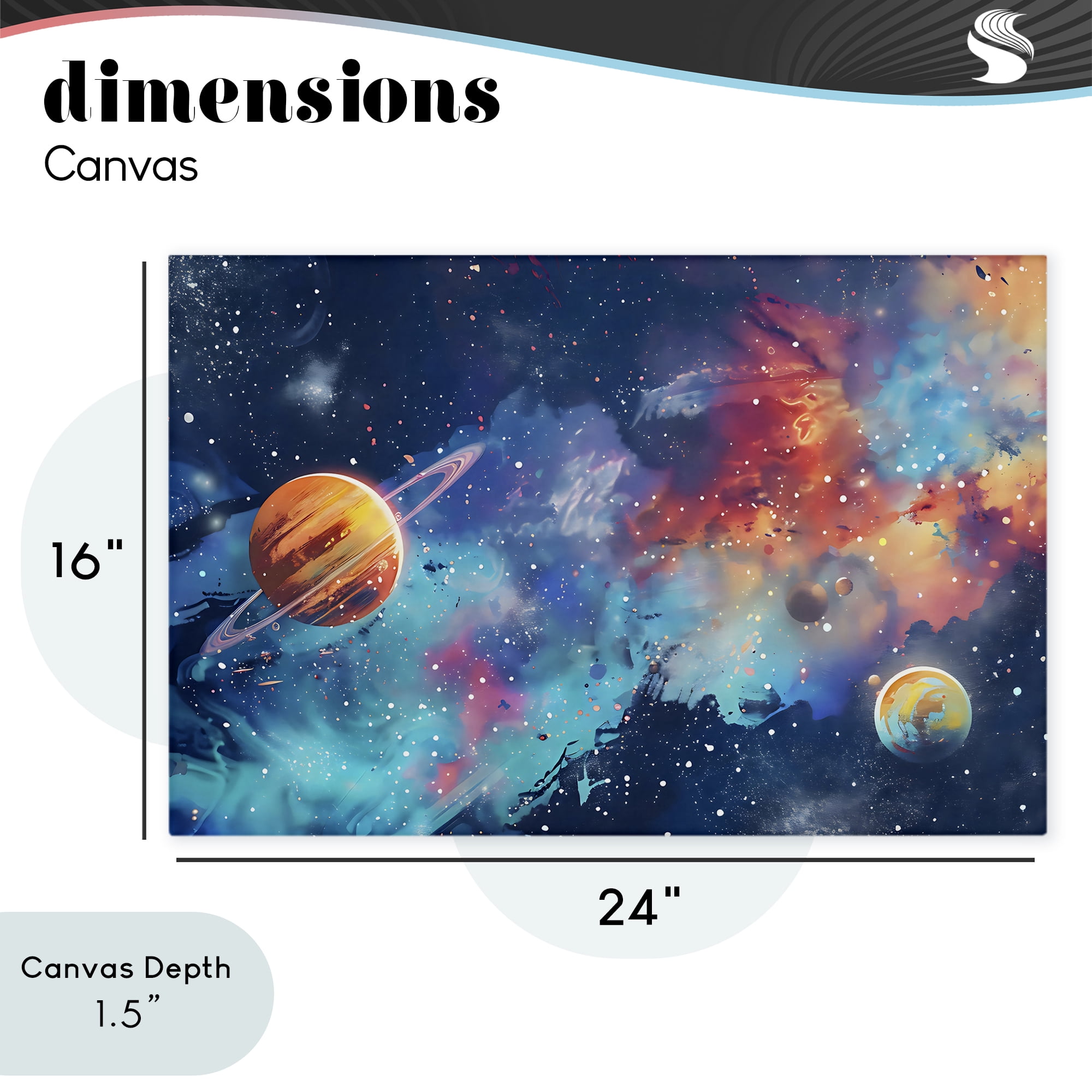 Stupell Industries Nebula Dreams Scattered Planets Canvas Wall Art, design by Creative Studio