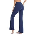 thumbnail image 5 of Lroveb Flare Yoga Pants for Women, High Waisted Athletic Workout Pants, Pants Leggings Wide Straight Leg Sports Trousers Flared With Pocket Pilates Fitness Blue, 5 of 9