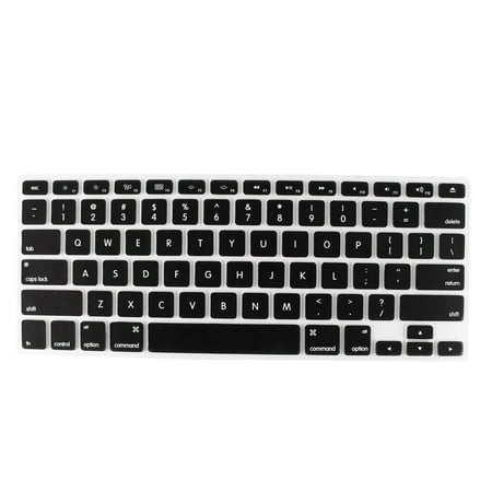 Unique Bargains Black Skin Cover Laptop Keyboard Film Protector for Macbook Pro 13