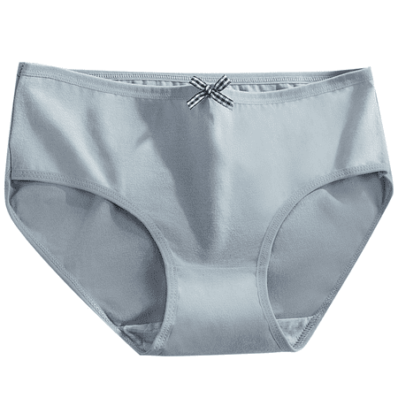 Fulorrnie Underwear for Women Comfort Seamless No Show Cute Panty Briefs Cheeky Banded Waist Waistband Panties  Light Blue  M