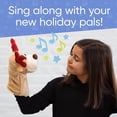 thumbnail image 2 of HearthSong Singing North Pole Friends Hand Puppets, Includes One Reindeer and One Santa Claus, 2 of 9