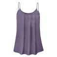 thumbnail image 4 of USSUMA Womens Tops Women's Tank Tops Sleeveless Round Neck Camisole Cold Shoulder Solid Color Plus Size Tops for Women Trendy Shirt Fashion Tshirt Street Purple Online Shopping Tank Top Xxxl, 4 of 4