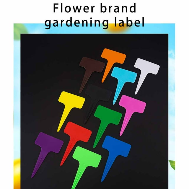 mmirethe 50 Pieces Garden Labels Yard Backyard Park Classification Markers Trees Seedlings Plant Flowers Planter Sign Tags Dark Green