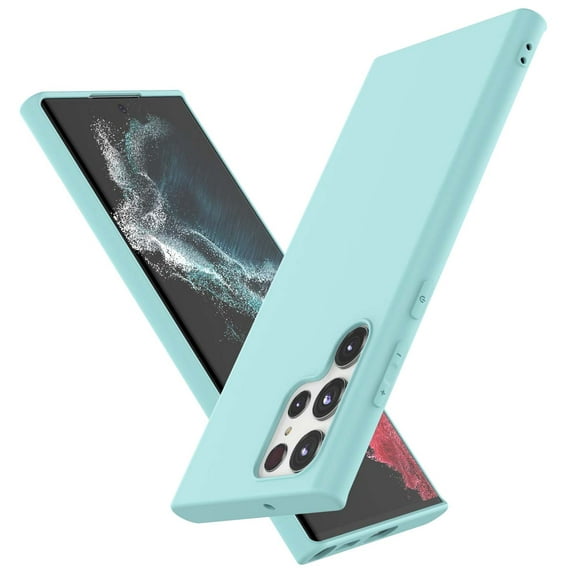 Cell Phone Cases for 6.8" Galaxy S22 Ultra 5G, Njjex Liquid Silicone Gel Rubber Shockproof Case Ultra Thin fit Galaxy S22 Ultra 5G Case Slim Matte Surface Cover for Galaxy S22 Ultra 5G 2022 -Black