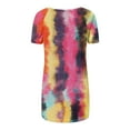 thumbnail image 4 of XWSHYW Summer Tops for Women 2025 Women's Shirts Clearance, V Neck Tops Short Sleeve Shirts Loose Breathable Tunic Tops, Sizes S-3XL, 4 of 5