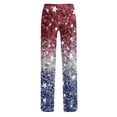 thumbnail image 7 of AHMOMEI 4th of July Pajama Pants Drawstring Straight Leg Soft Lounge Pants Women Independence Day Sleepwear Pj Bottoms, 7 of 7