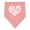 Mauve and Natural, variant on Inktastic All You Need is Love White Heart Shape Baby Bandana Bib