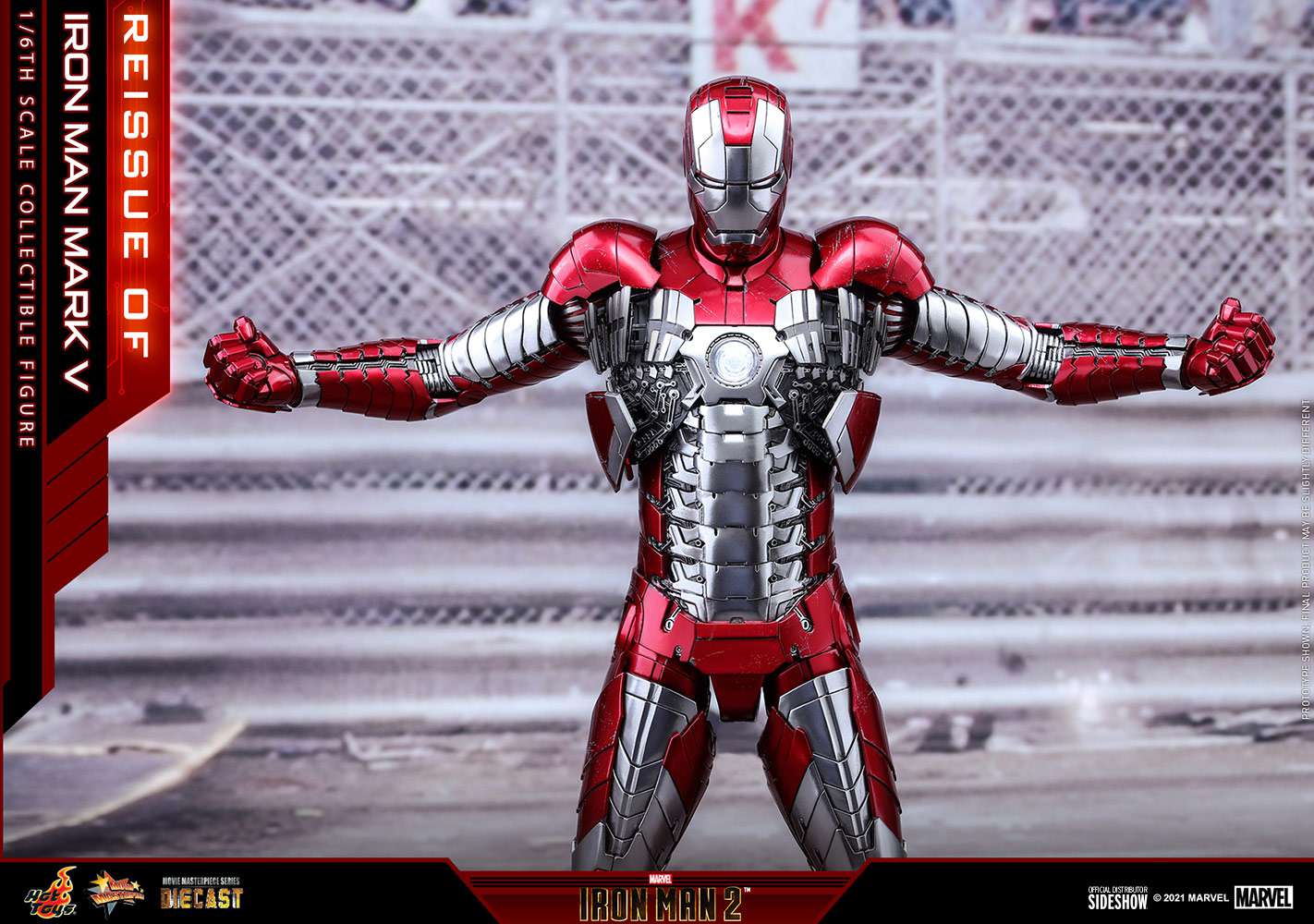 Marvel Movie Masterpiece Diecast Iron Man Mark V Collectible Figure (Re-Issue)
