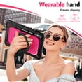 thumbnail image 4 of for Samsung Galaxy Tab S8 Plus/S7 FE/S7+ Plus Case 12.4 inch, 360 Rotating Shockproof Cover with Stand, Handle, Shoulder Strap, Rose Panel, 4 of 7