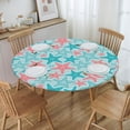 thumbnail image 4 of Spring Flower Cherry Round Fitted Tablecloth with Elastic 40-44 Inch, 4 of 6