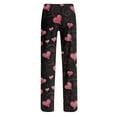 thumbnail image 7 of Youpwaven Women's Pajama Pants with Valentine Heart Print - Soft, Cozy, and Perfect for Couples Romantic Night, Lounge Pants, and Nighttime Comfort. Great for Valentine's Day, 7 of 7