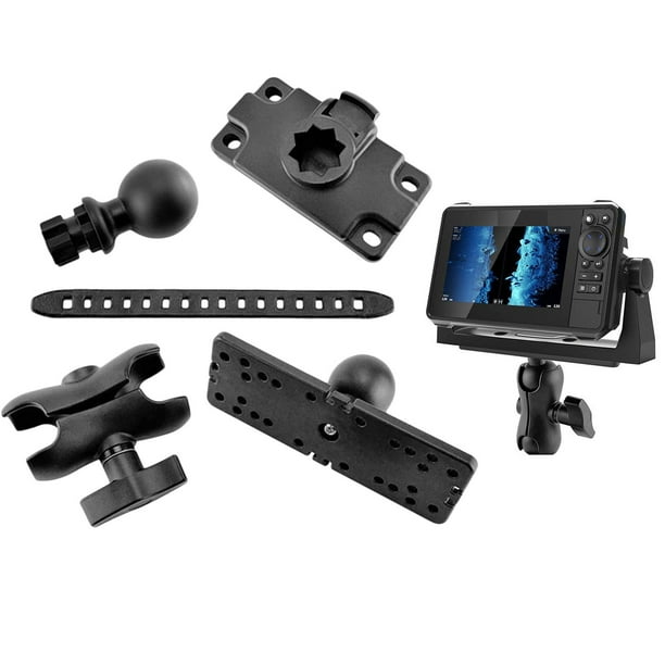 Soporte giratorio de 360 grados para barco, buscador de peces, electrónica, soporte de montaje para GPS, placa para barco de pesca, kayak, canoa Base cuadrada Baoblaze Soporte de sonda