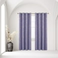 thumbnail image 3 of Deconovo Gold Wave Foil Print Blackout Curtains for bedroom - 52x84 inches, 2 Panels(Light Purple), 3 of 6