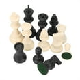 thumbnail image 1 of Piezas de ajedrez internacionales Juego de ajedrez de plástico Juego de ajedrez internacional Juego de ajedrez completo Blanco y negro, 1 of 9