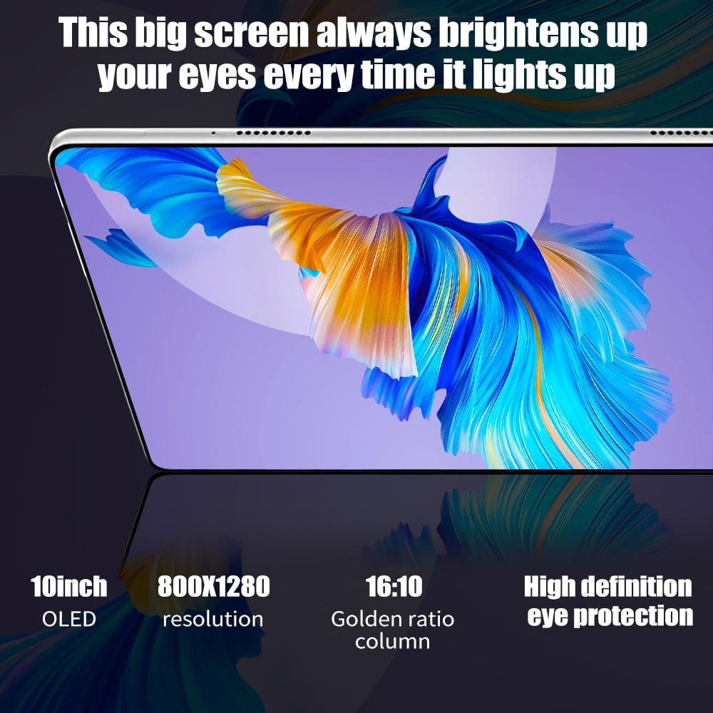 MDHAND Android 7 Tablet 10 Inch with 2GB RAM 32GB ROM, 2 in 1 Tablet with Keyboard Mouse Stylus Wifi, BT, White