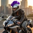 thumbnail image 5 of 1 Pc Vibrant Fuchsia Mohawk Helmet Wig, Eye-Catching & Easy-To-Install Motorcycle Helmet Accessory, Fun Decorative Headpiece For Motorcycle Rides, Parties, Outdoor, 5 of 7