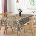 thumbnail image 5 of Brown Botanical Print Rectangle Tablecloth,60x70 Inch,Waterproof Wrinkle‑Resistant Table Cover for Dining Room Home Decor, 5 of 7