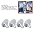4PCS Round Base Hooks Space Aluminum Hooks Clothes Towel Hanger Hook