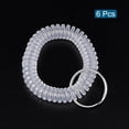 thumbnail image 3 of Unique Bargains Porte-Clés Spirale Extensible en Plastique pour Poignet, Blanc Clair, Lot de 6, 3 of 5