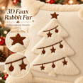thumbnail image 3 of LOMYOLO Christmas Throw Pillow Covers 20x20IN Set of 2, Soft Faux Fur Holiday Decorative Pillow Covers for Couch Sofa Bed 3D Embroidered Couch Cover Home Decor Pillow Covers - Cute Christmas TREE, 3 of 8