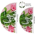 thumbnail image 3 of FMSHPON Mother's Day Beautiful Spring Tulips FlowersLeaf Xmas Christmas Tree Skirt Stand Mat for Holiday Party Decoration Indoor Outdoor 36 inches, 3 of 6