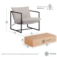 thumbnail image 2 of Silla de Metal Zinus Aidan con Cojines de Memory Foam Color Beige, 2 of 7