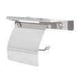 thumbnail image 4 of Portarrollos de papel higiénico de acero inoxidable elegante con estante y soporte para teléfono, solución sin taladros para almacenamiento en el baño, 4 of 8