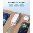 thumbnail image 4 of Enchufe plano giratorio de 360° Power Strip TROND, 6 enchufes, 2 USB, 4 of 7
