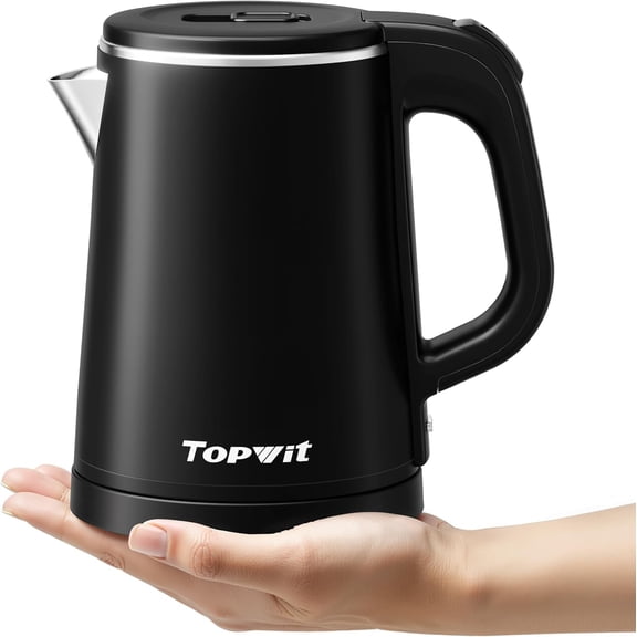 0.8L Small Electric Kettle, Portable Travel Kettle Stainless Steel - 800W Fast Boiling, Auto Shut-Off & Boil-Dry Protection, Tea Kettle for Home, Office, Business Trip, Hotel, Dorm